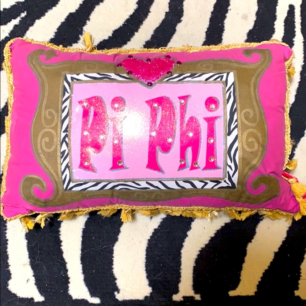 vintage Pi Beta Phi sorority pillow